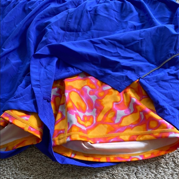 Blue and Orange Athletic Shorts - Picture 3 of 4